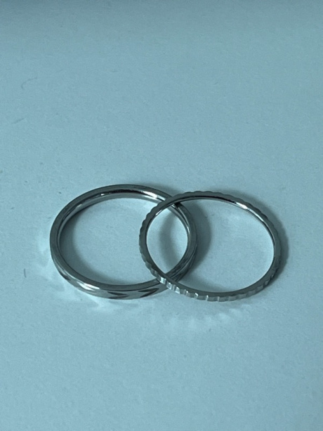 스칼렛또블랙(SCALETTOBLACK) BAT407 [2SET][surgical steel]Comb-patterned cutting layered Ring 후기