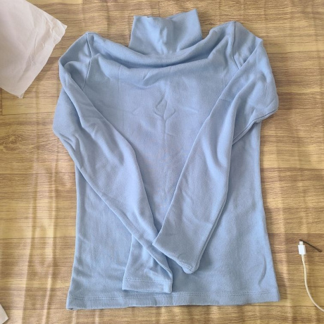 무신사 스탠다드(MUSINSA STANDARD) [힛탠다드] 우먼즈 속기모 슬림 터틀 넥 긴팔 티셔츠 [스카이 블루] 후기
