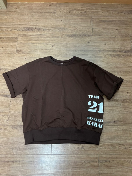 카락터(KARACTOR) Vintage sweat half T-shirts / Brown 후기