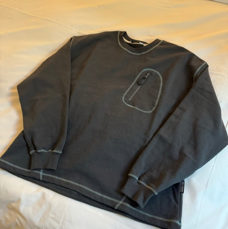 유니폼브릿지(UNIFORM BRIDGE) stitch sweatshirt charcoal 후기