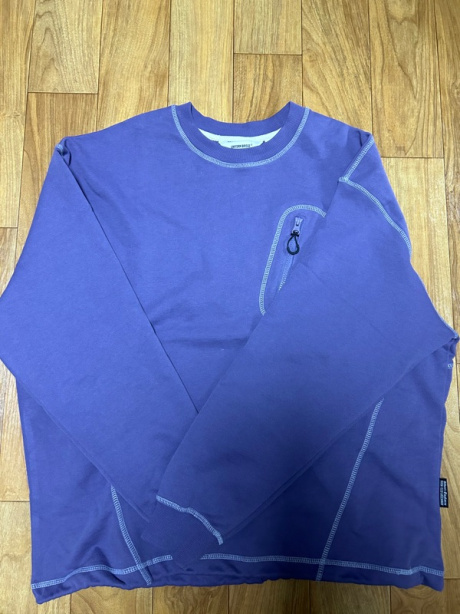 유니폼브릿지(UNIFORM BRIDGE) stitch sweatshirt purple 후기