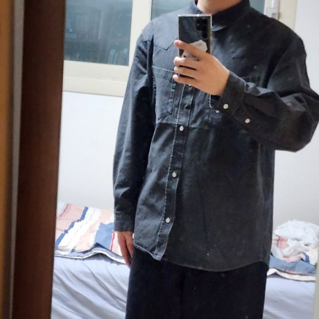 유니폼브릿지(UNIFORM BRIDGE) denim western shirt black washed 후기