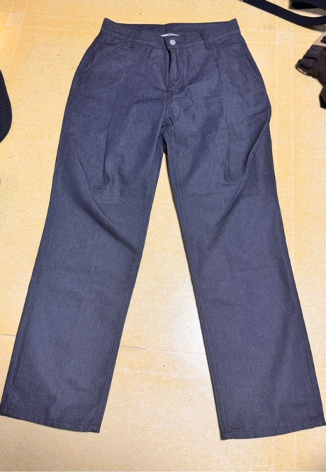 유니폼브릿지(UNIFORM BRIDGE) wide one tuck denim pants grey 후기