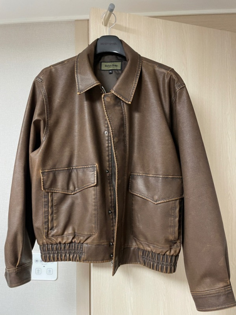 유니폼브릿지(UNIFORM BRIDGE) vegan leather A-2 jacket brown 후기
