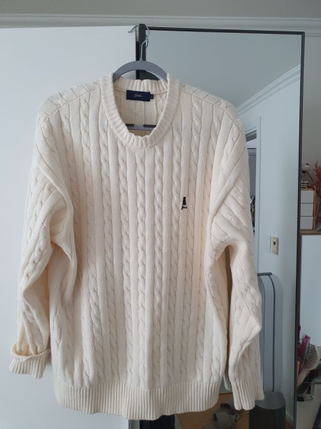 예일(YALE) [100% COTTON] HERITAGE DAN CABLE KNIT IVORY 후기