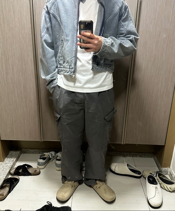 노매뉴얼(NOMANUAL) T.I.D RIDER JACKET - WASHED BLACK - 사이즈