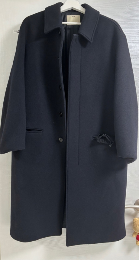 포터리(POTTERY) Melton Wool Mac Coat Super Fine Cashmere Wool Blend Melton Cloth (Dark Navy) 후기