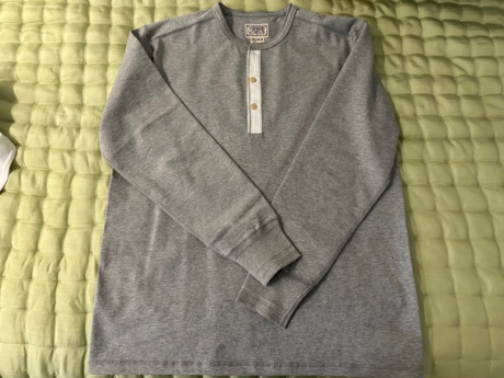 브론슨(BRONSON) Vintage Long Sleeve Henley Shirt Grey 후기