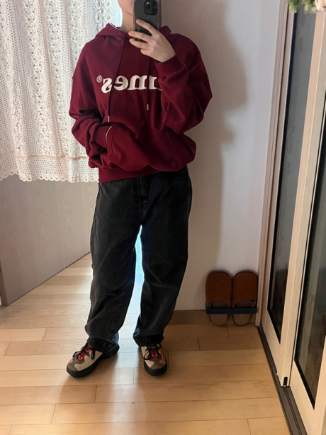 아메스 월드와이드(AMES-WORLDWIDE) BASIC LOGO HOODIE BURGUNDY (AM2DFUM409A) 후기