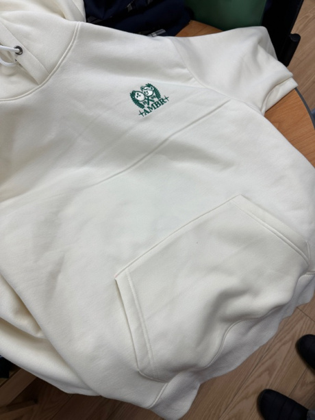 엠블러(AMBLER) Tennis duo 오버핏 기모 후드 티셔츠 AHP1003 (아이보리) 후기
