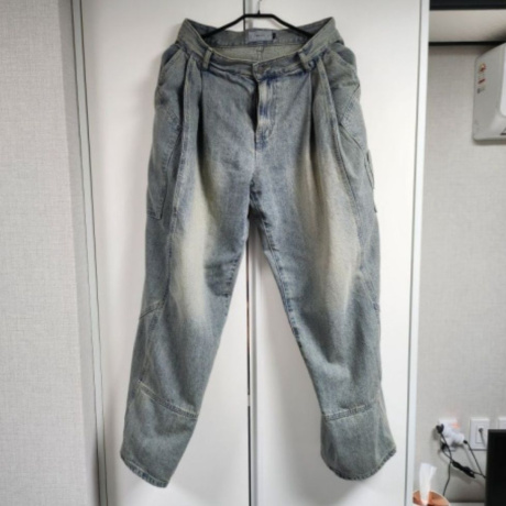 비긴202(BEGIN202) Veneta Two Tuck Denim Pants [Bleached Blue] 후기