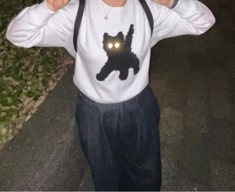 에이이에이이(AEAE) Flashed Cats Eye Boucle Sweatshirts -[WHITE] 후기