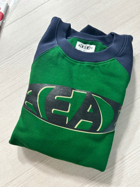 에이이에이이(AEAE) Vintage Logo Raglan Sweatshirts -[NAVY/GREEN] 후기