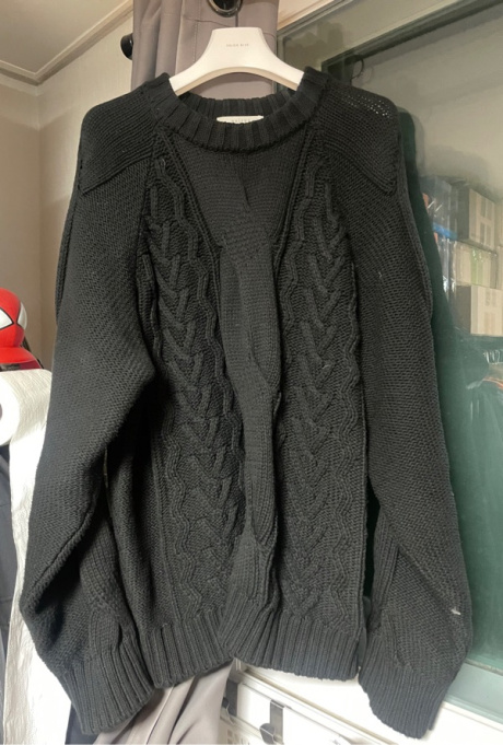 노이어(NOIRER) 헤비 멀티 케이블 오버핏 스웨터 (블랙) 후기