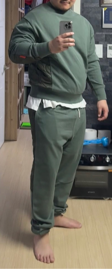 유니폼브릿지(UNIFORM BRIDGE) quilting sweatshirt sage green 후기