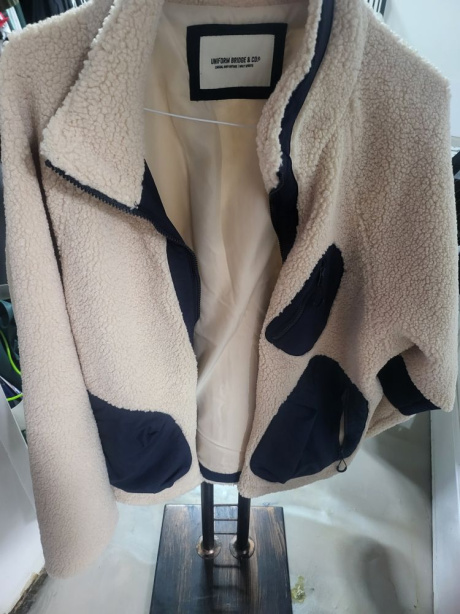 유니폼브릿지(UNIFORM BRIDGE) utility fleece jacket ivory 후기