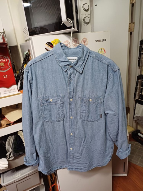 에스피오나지(ESPIONAGE) Chambray Work Shirt Washed Blue 후기