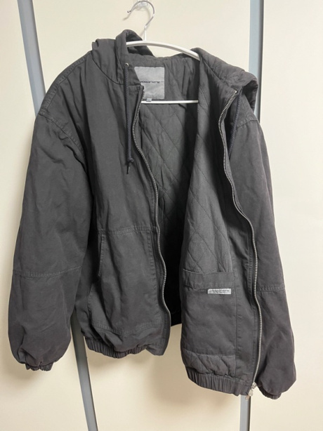 에스피오나지(ESPIONAGE) Overdyed Hooded Work Jacket Pigment Black 후기