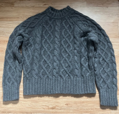 블루브릭(BLUEBRICK) Raccoon cable knit (charcoal) 후기