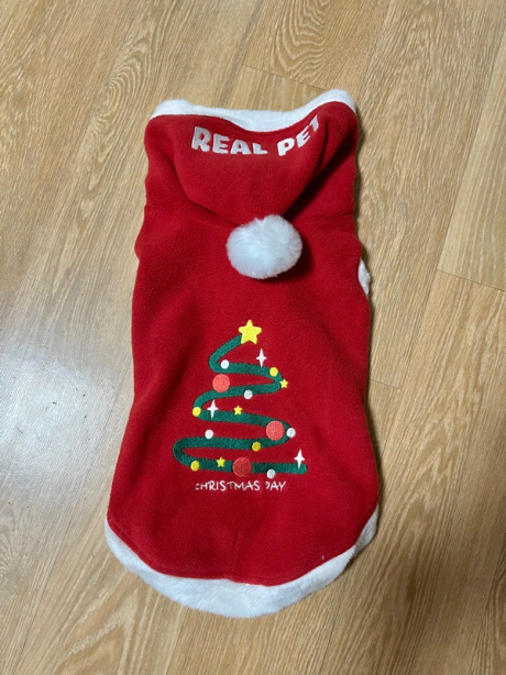 리얼펫(REALPET) 강아지 애견 산타옷 크리스마스데이 (레드) 후기