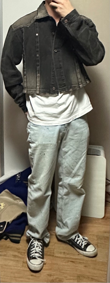 이에스씨 스튜디오(ESC STUDIO) wrinkled washing denim crop jacket(black) 후기