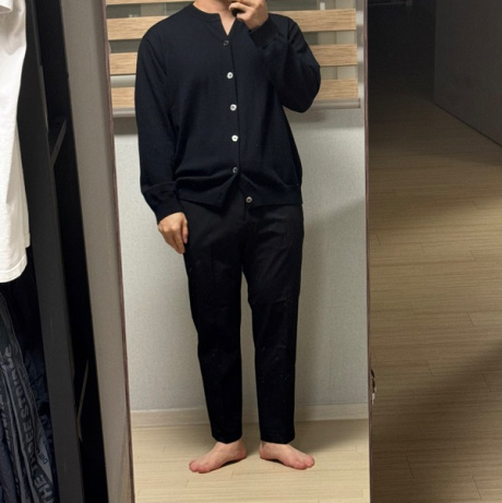 베르노(VERNO) [Casual] Cashtouch cardigan knit Black_relax-fit 후기