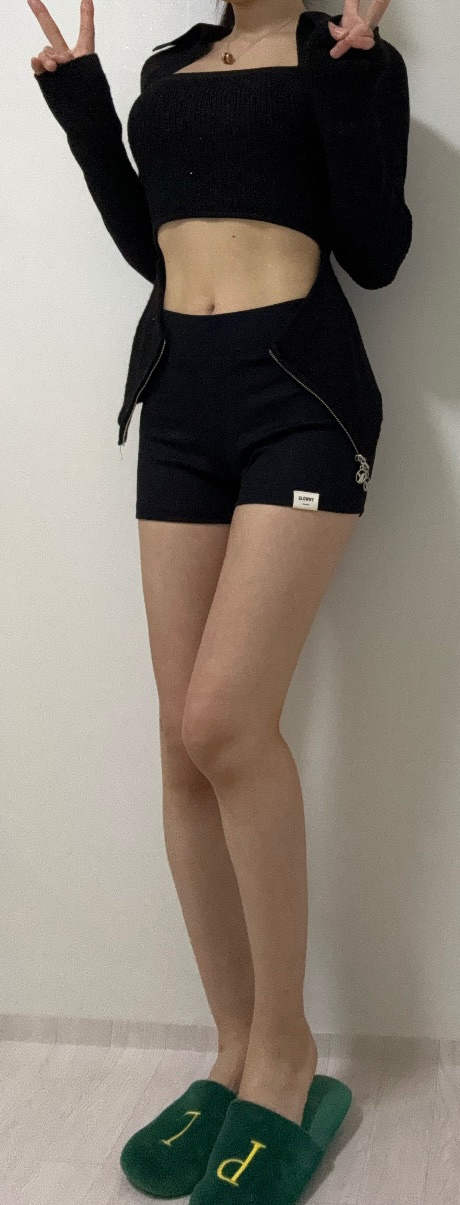 GLOWNY G CLASSIC RIB SHORTS (BLACK) S - パンツ