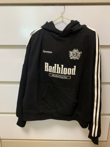 배드블러드(BADBLOOD) 스포츠 클럽 후드 라지핏 - 블랙 후기