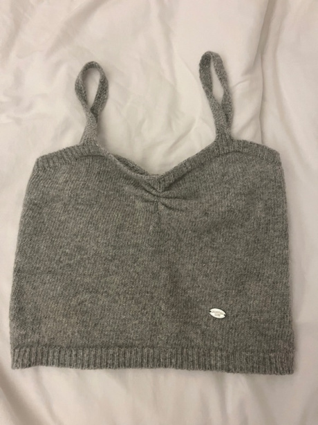 썸웨어버터(SOMEWHEREBUTTER) Angora knit bustier - light grey 후기