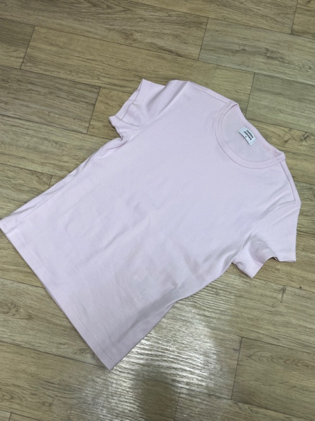 무신사 스탠다드(MUSINSA STANDARD) 우먼즈 슬림 크루 넥 반팔 티셔츠 [페일 핑크] 후기