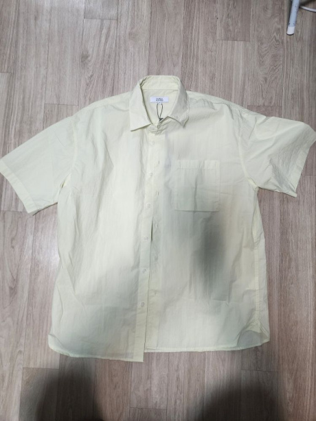 무신사 스탠다드(MUSINSA STANDARD) 시티 레저 CN 오버사이즈 반소매 셔츠 [레몬] 후기