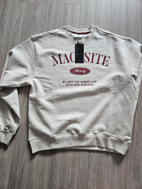 마카사이트(MACASITE) Arch logo Sweat Shirt Oatmeal 후기