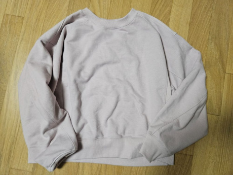 논로컬(NONLOCAL) Rib Block Crop Sweatshirt - Indi Pink 후기