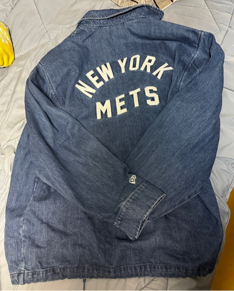 뉴에라(NEW ERA) MLB 뉴욕 메츠 코치 재킷 데님 블루 14179176 후기