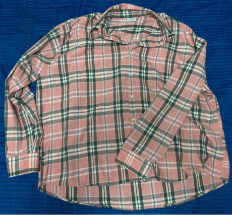 필루미네이트(FILLUMINATE) 오버핏 포레스트 체크 셔츠-핑크 후기