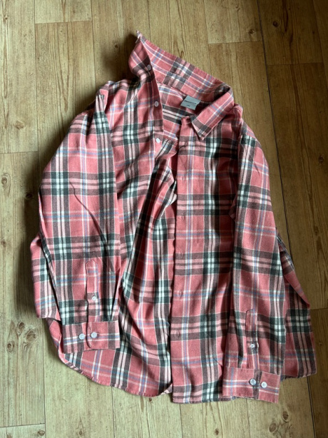 필루미네이트(FILLUMINATE) 오버핏 포레스트 체크 셔츠-핑크 후기