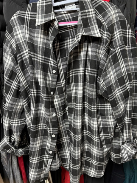 필루미네이트(FILLUMINATE) 오버핏 포레스트 체크 셔츠-블랙 후기