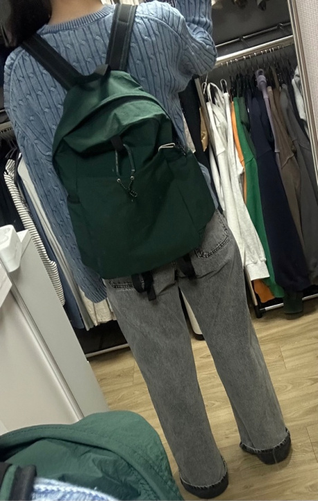 에메모가든(MMOGARDEN) mmo backpack nylon wrinkle / forest green 후기