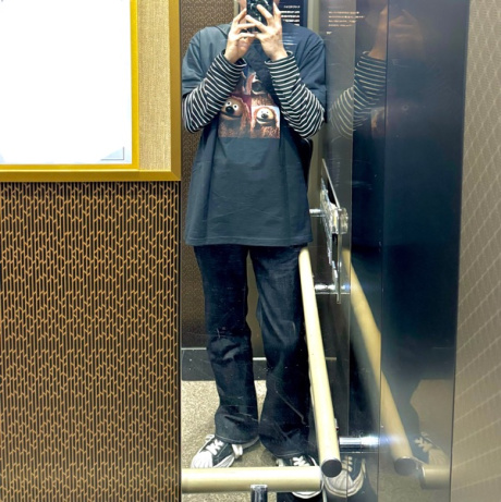 시그니처(SIGNATURE) 올시즌 스트라이프 긴팔 티셔츠[블랙] 후기