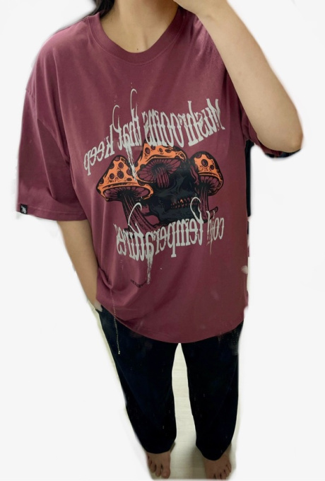 슈퍼서브(SUPERSUB) 아이스 머쉬룸 반팔 티셔츠 - 딥 핑크 후기