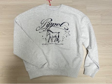 핍펫(PIPPET) Pony Sweatshirt (melange grey) 후기