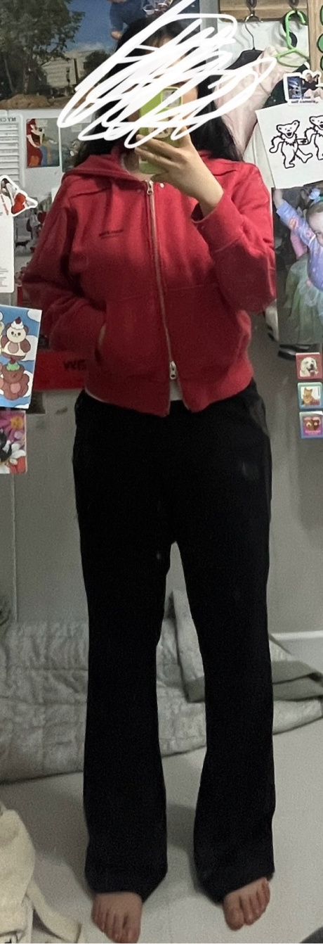 인사일런스 우먼(INSILENCE WOMEN) 로고 크롭 후드 집업 RED 후기