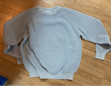 에스피오나지(ESPIONAGE) Pigment Dyed Raglan Knit Sweater Arctic Blue 후기
