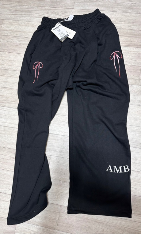 엠블러(AMBLER) Pants with ribbon 원턱 2-Way 트레이닝 스웨트 팬츠 AP801 (블랙) 후기