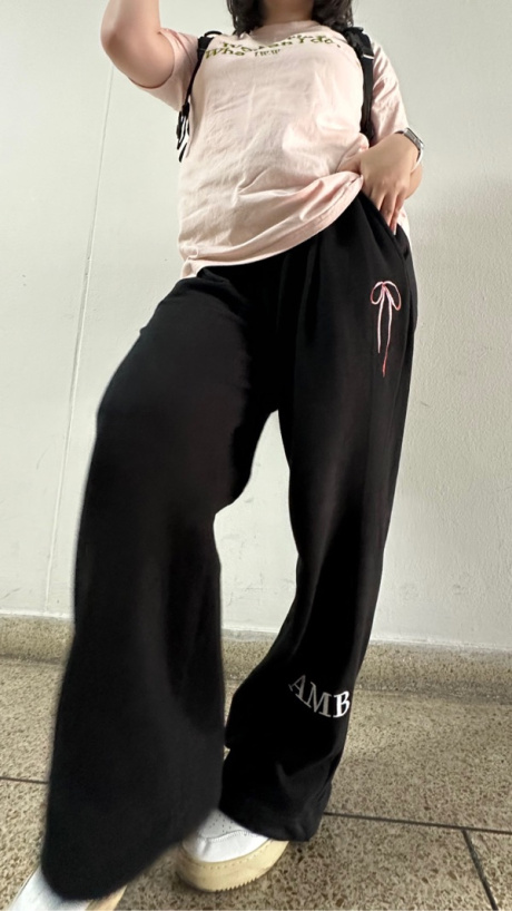 엠블러(AMBLER) Pants with ribbon 원턱 2-Way 트레이닝 스웨트 팬츠 AP801 (블랙) 후기