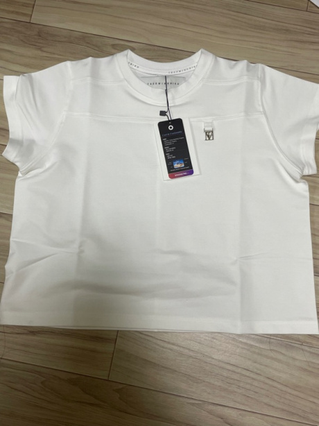트리밍버드(TREEMINGBIRD) Metal Cut Point Crop T-shirts [ White ] 후기