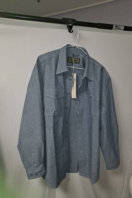 유니폼브릿지(UNIFORM BRIDGE) chambray pocket shirt blue 후기