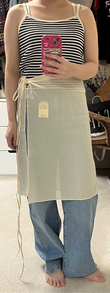 유라고(URAGO) Sheer layered wrap skirt 후기