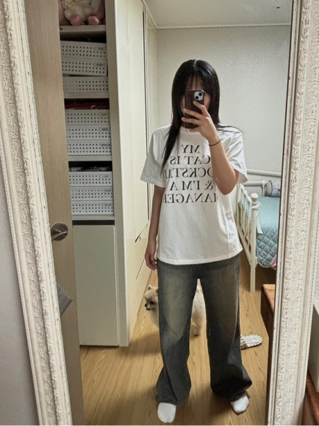 조거쉬(JOEGUSH) Big Font Rockstar T-shirt (White) 후기