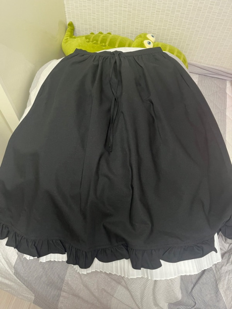 오헤시오(OHESHIO) balloon frill layered long skirt (black) 후기